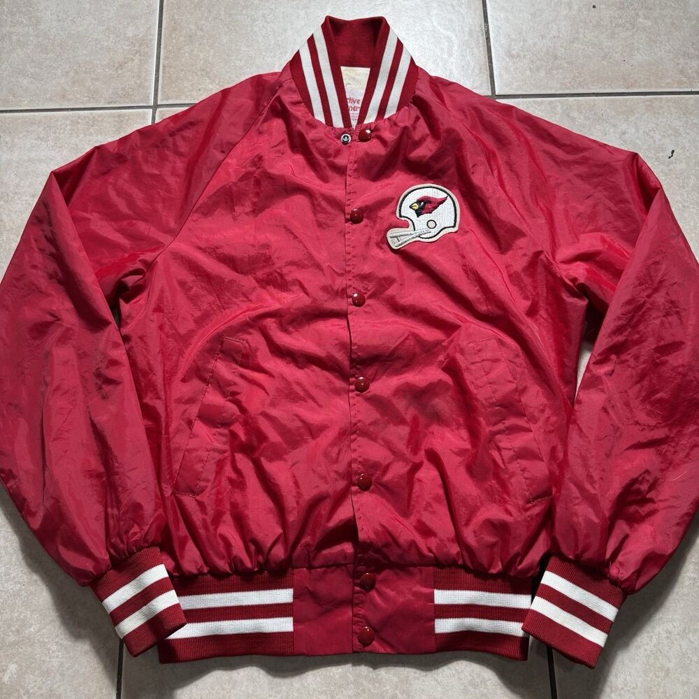 Vintage Arizona Cardinals Satin Jacket Mens S Red Active Generation Football NFL